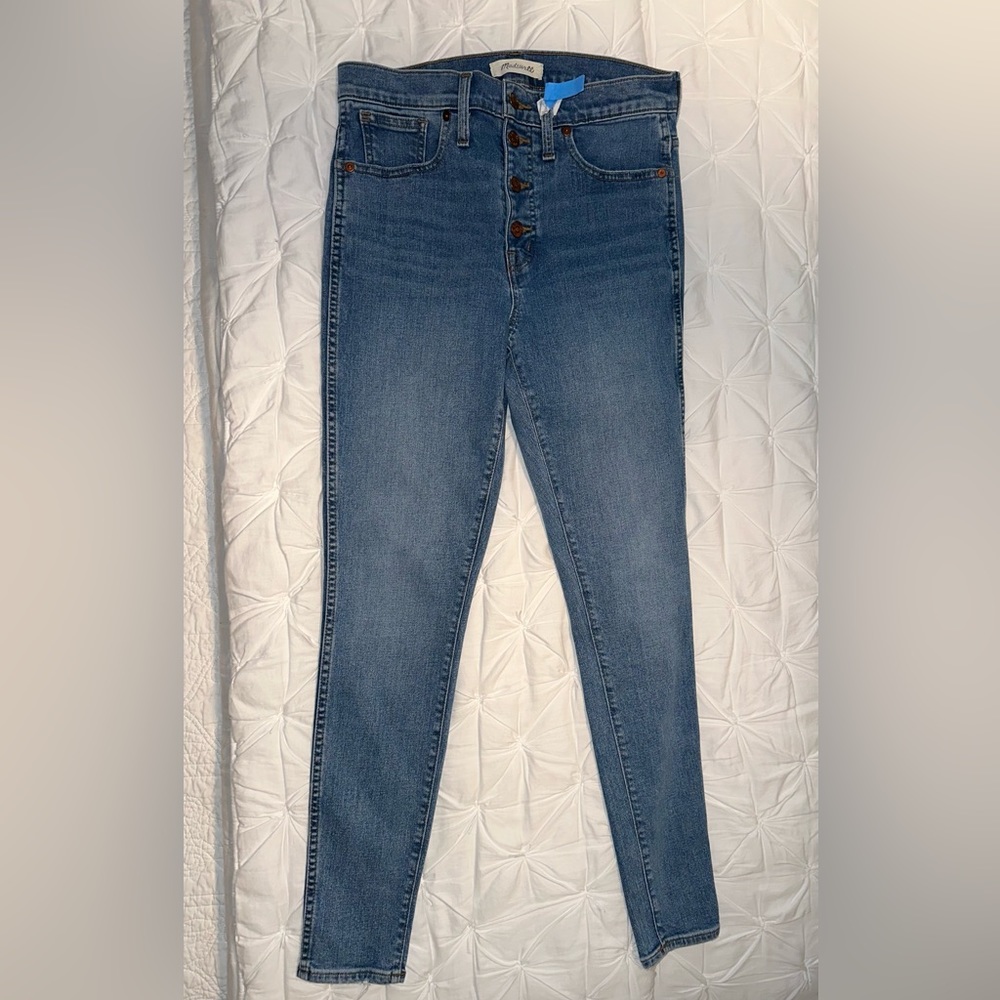 10” High Rise Skinny Button Front Jean - Picture 6 of 6